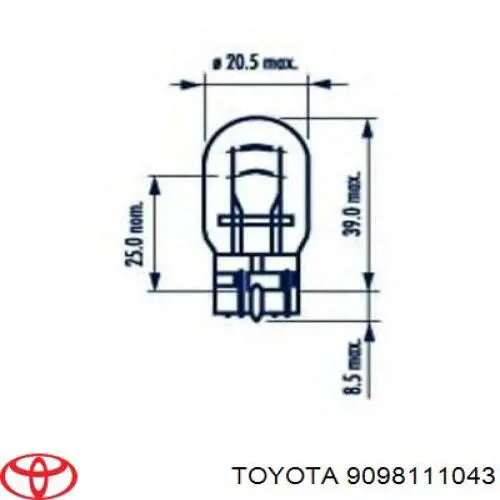 9098111043 Toyota лампочка