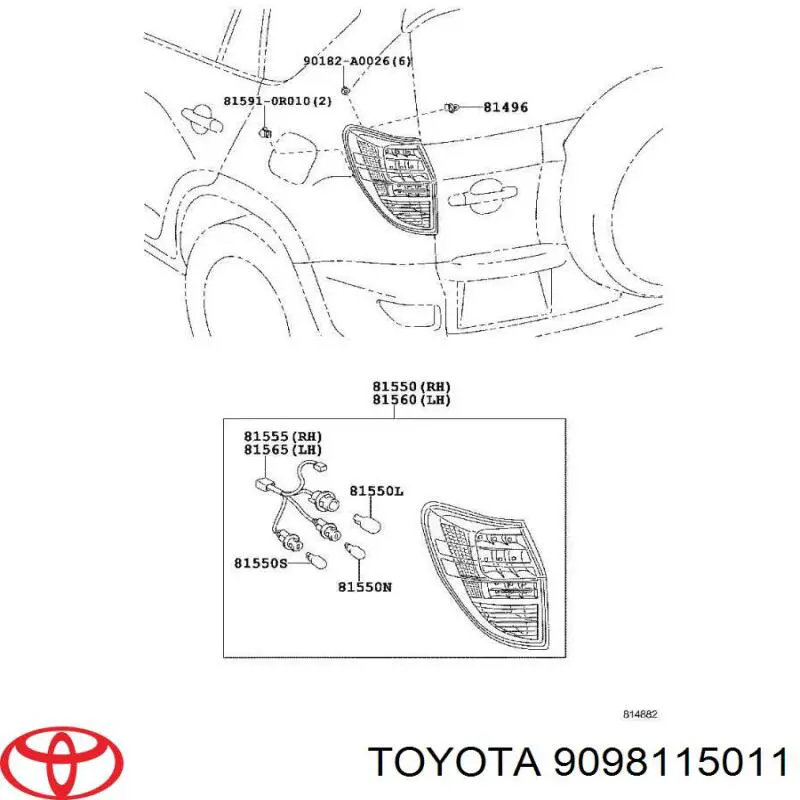 Bombilla 9098115011 Toyota/Lexus