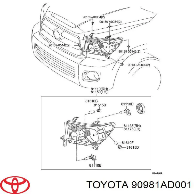 90981AD001 Toyota