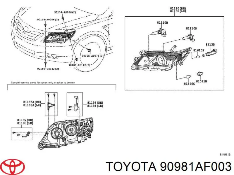  90981AF003 Toyota