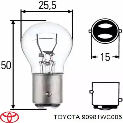 90981WC005 Toyota лампочка указателя поворота