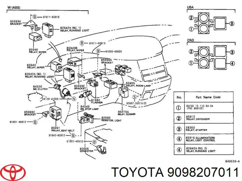 9098207011 Toyota 