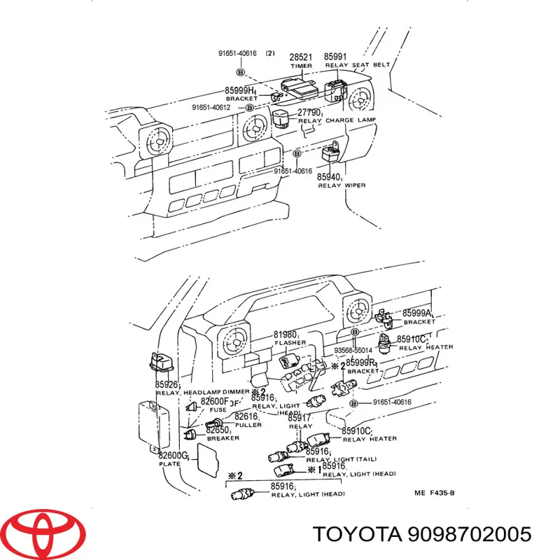 9098702005 Toyota 