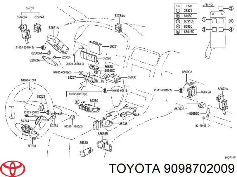Relê de ventilador Toyota RAV4 I Cabrio SXA 10