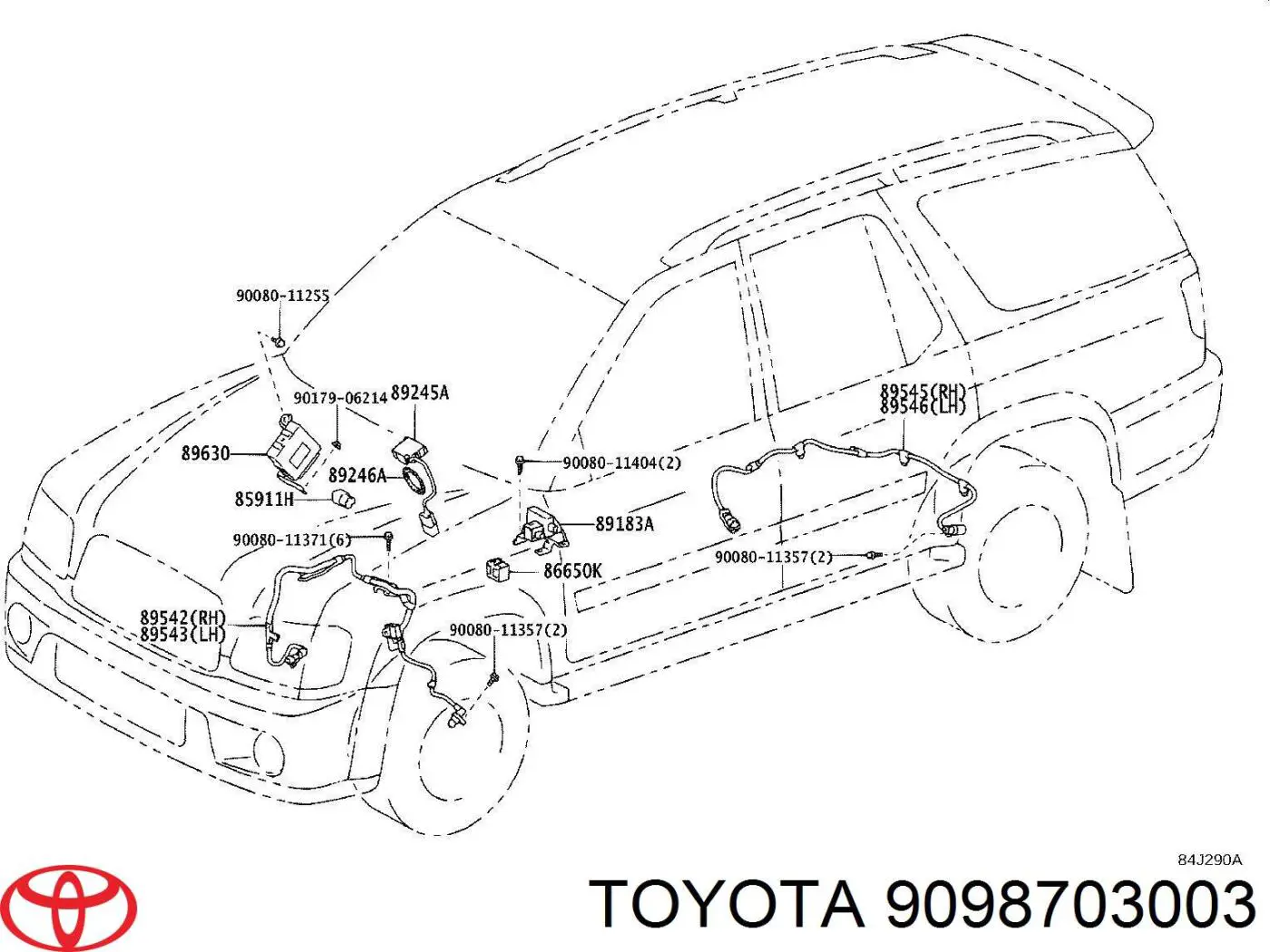9008498011 Toyota relê de ventilador