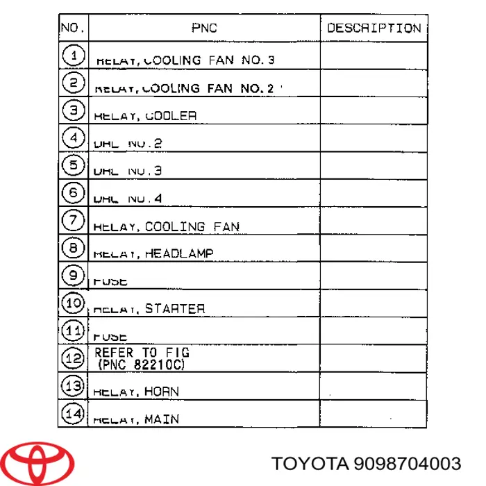 Купить 9098704003 Toyota Реле