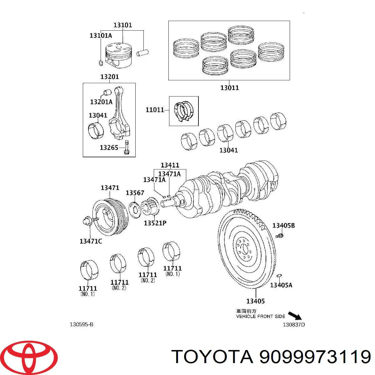 Bucha de biela para Toyota Camry (V30)