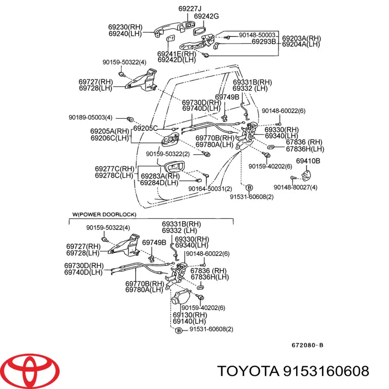  Toyota 9153160608 цена, от  