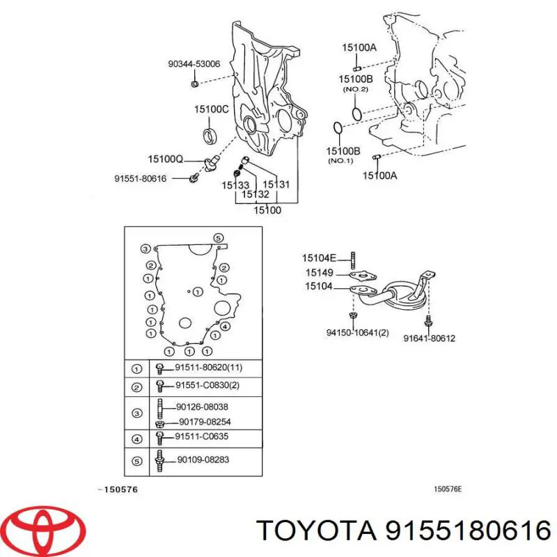 9155180616 Toyota 