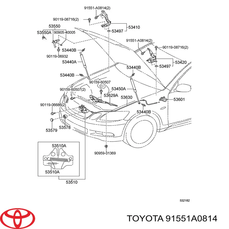  91551A0814 Toyota