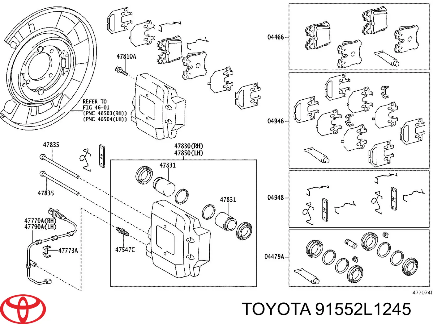 Toyota 91552L1245 цена, от 1.37 USD