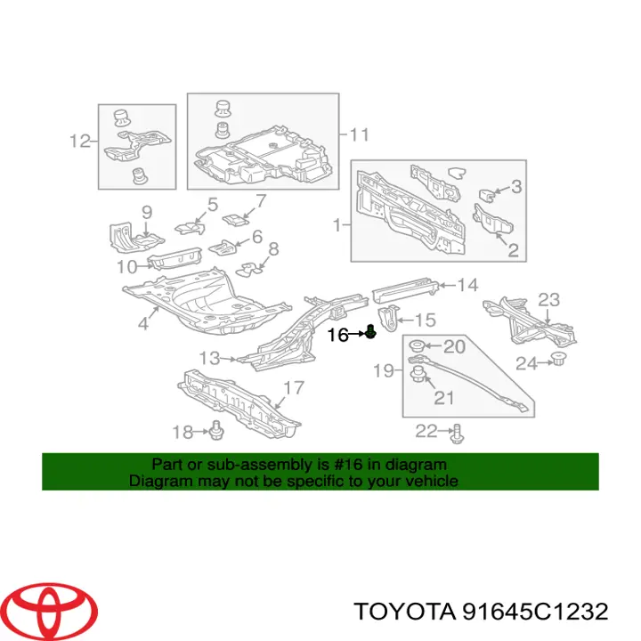  Toyota 91645C1232 цена, от 1.68 USD