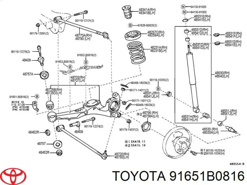 91651B0816 Toyota 