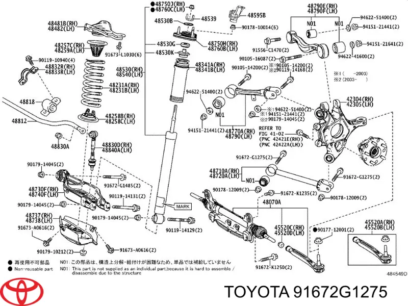 91672G1275 Toyota 