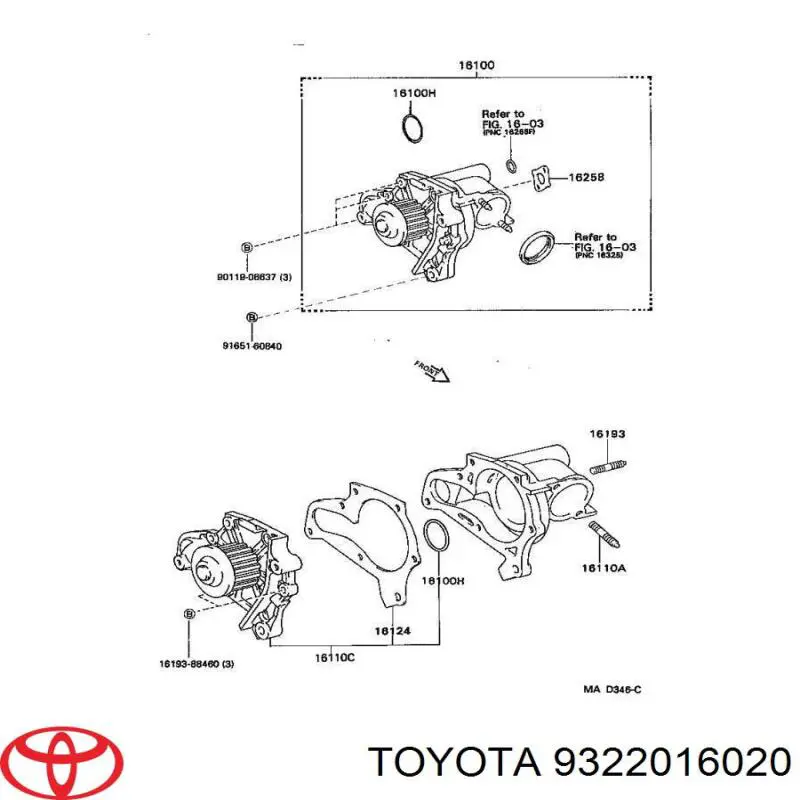  9322016020 Toyota