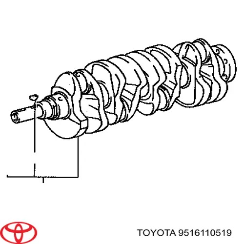 Шпонка коленвала 9516110519 Toyota