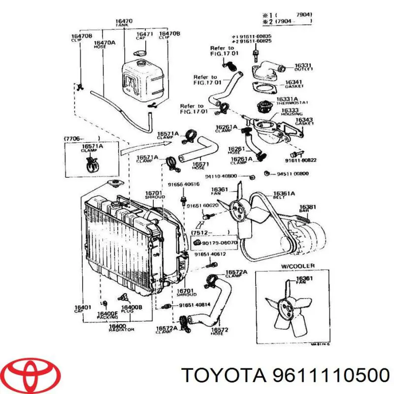  9611110500 Toyota