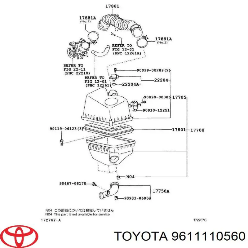  9611110560 Toyota