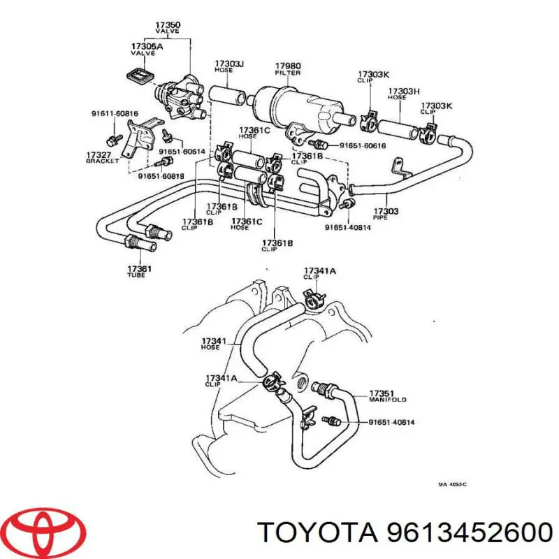 Braçadeira da bota de proteção da cremalheira da direção para Toyota Land Cruiser (J150)