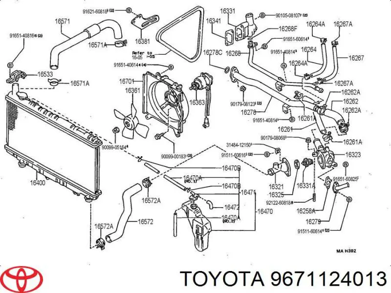  9671124013 Toyota