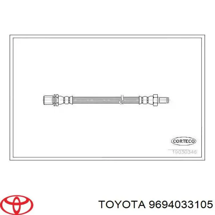 Шланг тормозной передний Toyota 9694033105