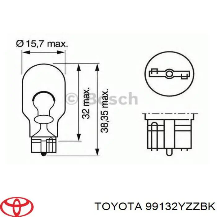 99132YZZBK Toyota Лампочка