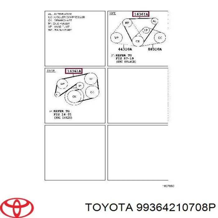 99364210708P Toyota ремень генератора