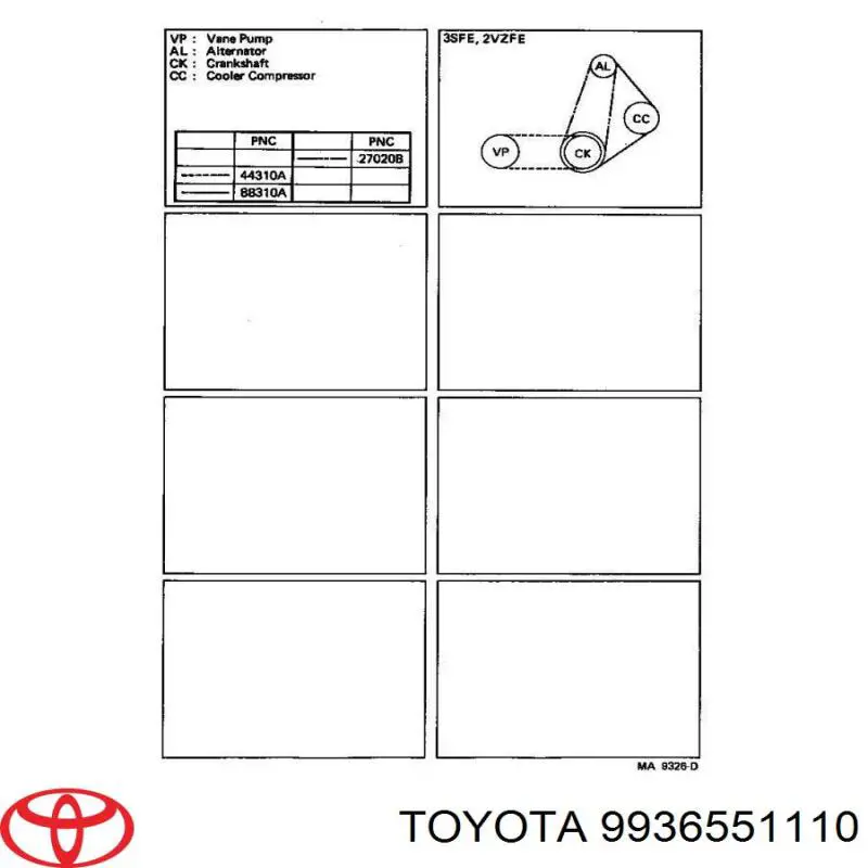 9936551110 Toyota