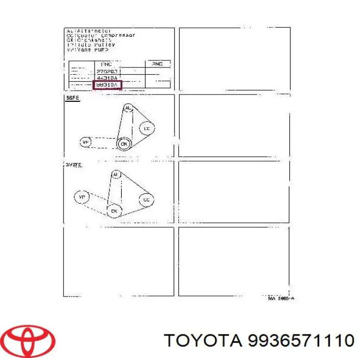 9936571110 Toyota ремень генератора