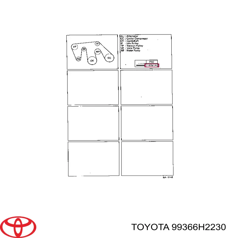 Клиновый ремень Toyota 99366H2230 цена, от 18.63 USD