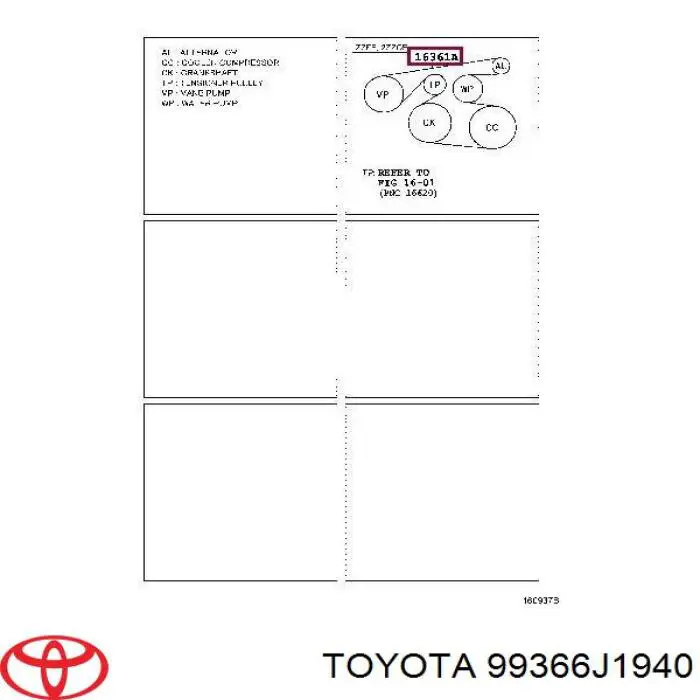 99366J1940 Toyota Поликлиновый ремень