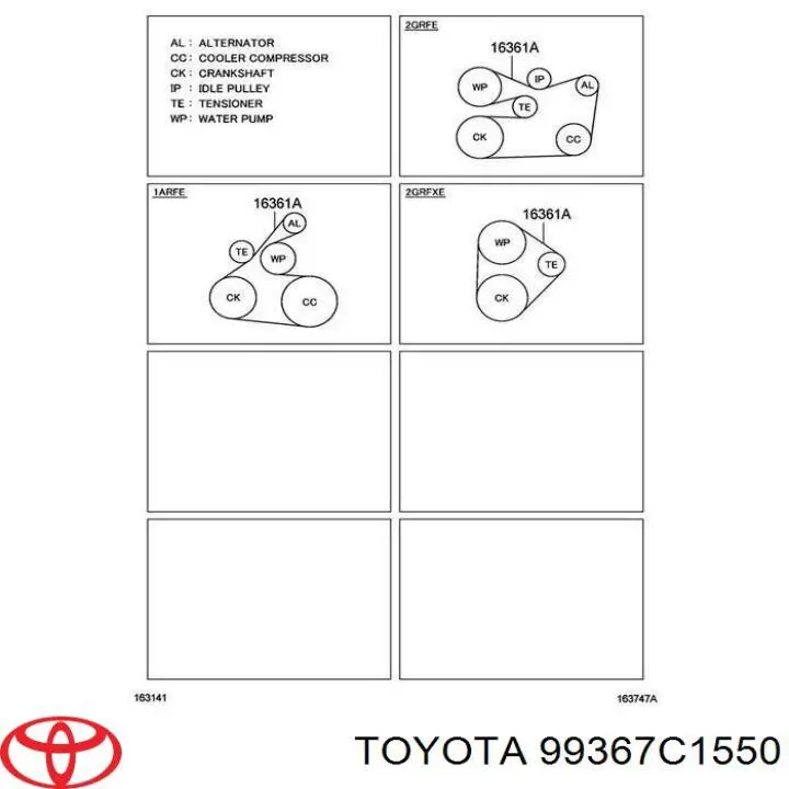 Ремень генератора 99367C1550 Toyota