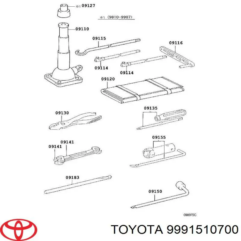 Отвертка Toyota 9991510700