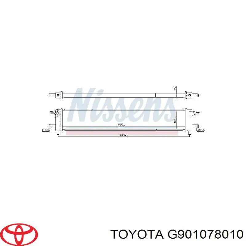 G901078010 Toyota radiador de esfriamento de motor