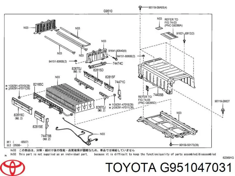 Батарейный модуль электромобиля G951047031 Toyota