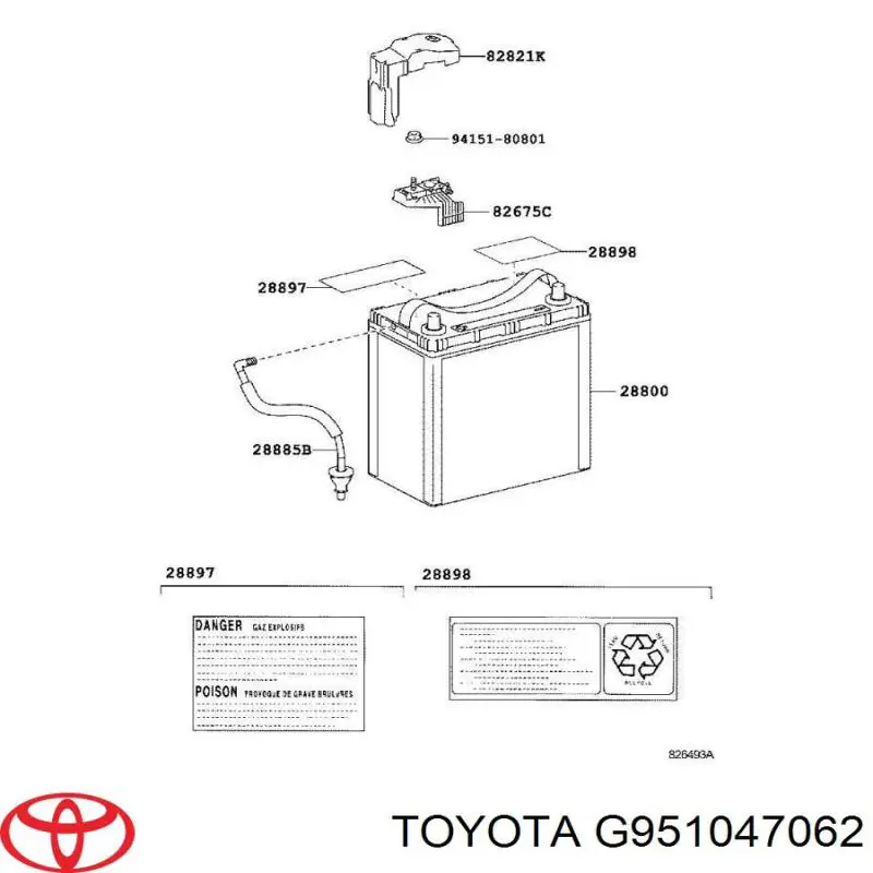 G95107601284 Toyota módulo de bateria recarregável de carro elétrico