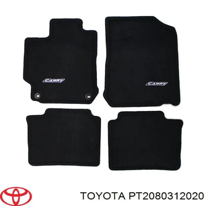 PT2080312020 Toyota tapetes dianteiros + traseiros, kit