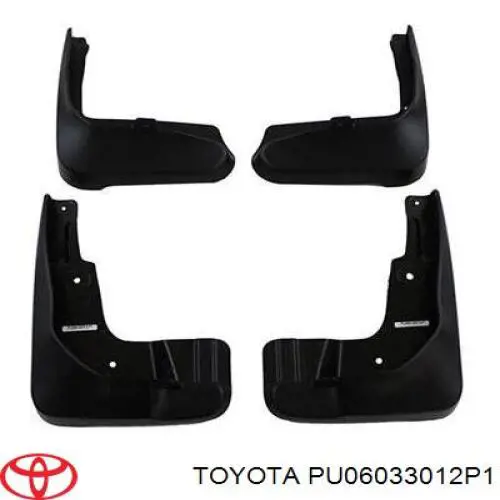 PU06033012P1 Toyota брызговики передние+задние, комплект