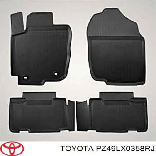 Коврики передние + задние, комплект на Toyota RAV4 IV 
