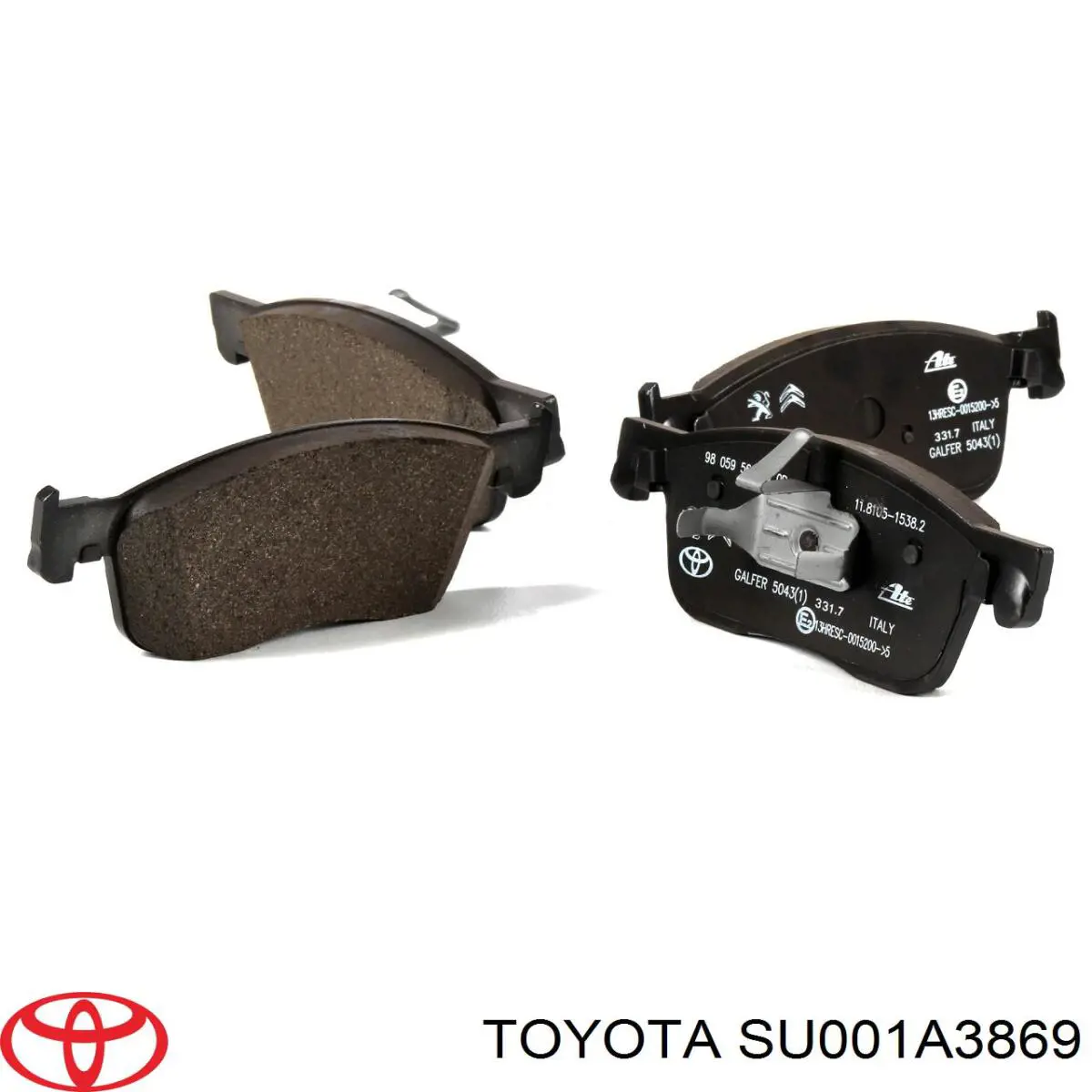 Передние тормозные диски SU001A3869 Toyota