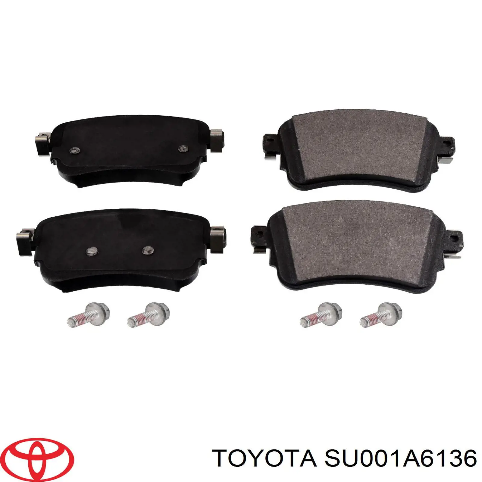 Задние тормозные колодки SU001A6136 Toyota