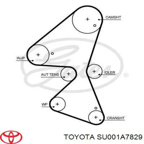 SU001A7829 Toyota Насос водяной