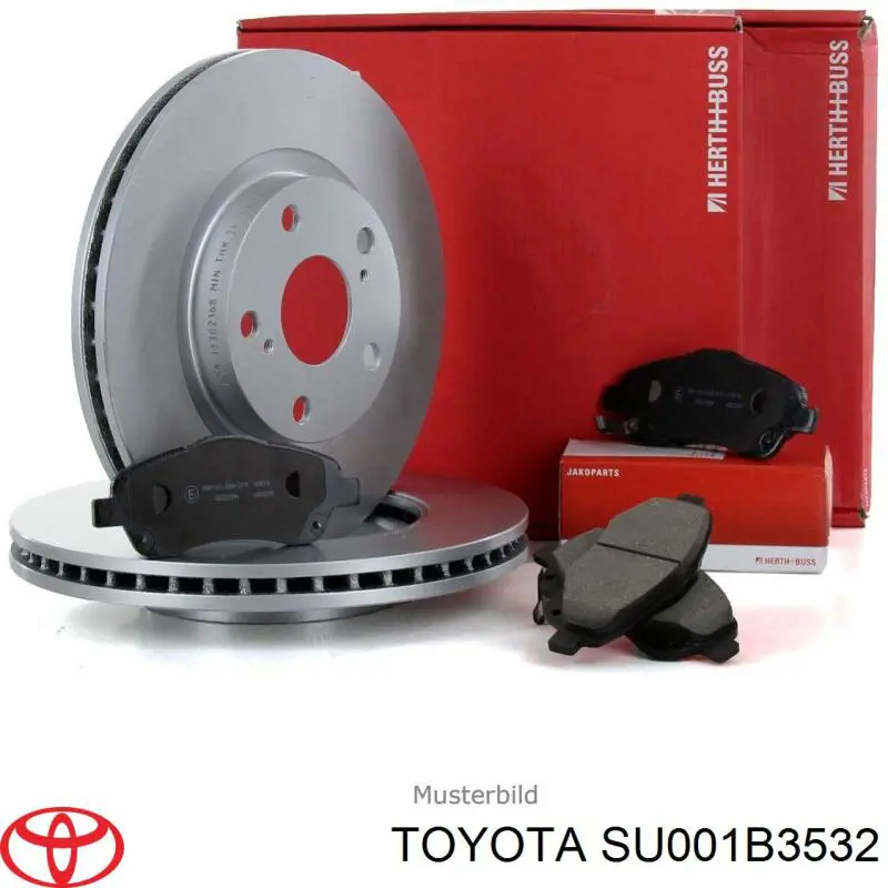 Передние тормозные диски SU001B3532 Toyota