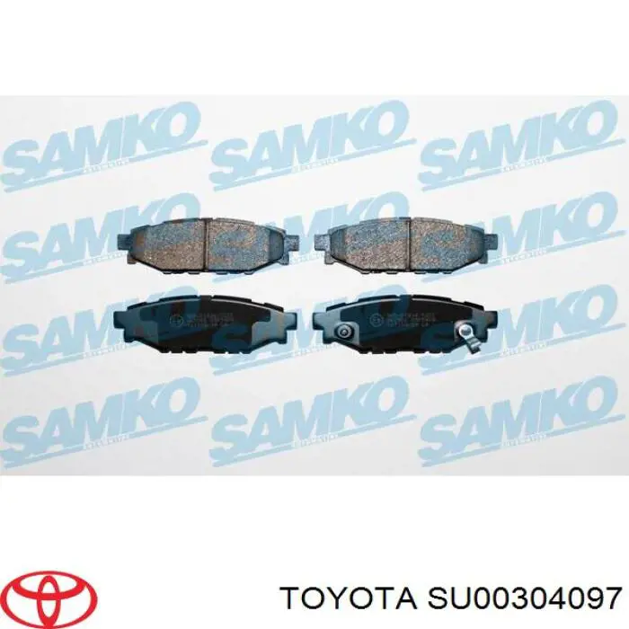 Купить SU00304097 Toyota Колодки тормозные задние, дисковые