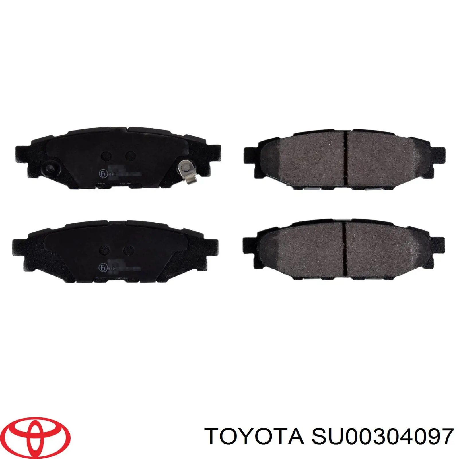 SU00304097 Toyota колодки тормозные задние дисковые