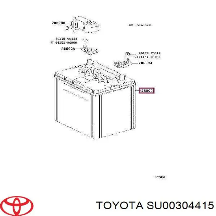Аккумулятор Toyota SU00304415