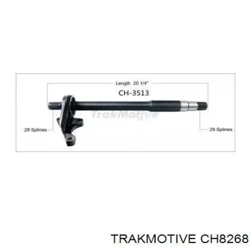 CH8268 Trakmotive/Surtrack Полуось передняя левая