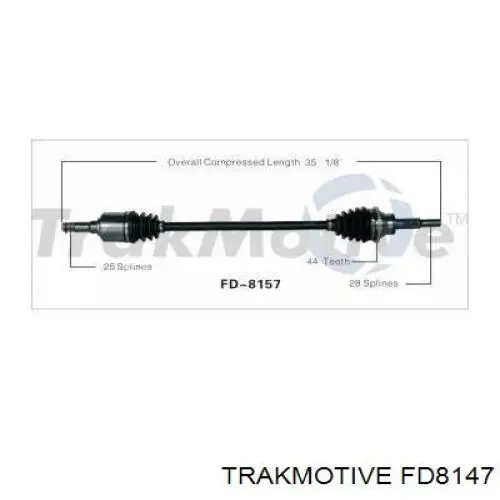 Правая полуось FD8147 Trakmotive/Surtrack