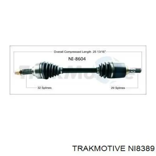 Купить NI8389 Trakmotive/Surtrack Привод в сборе левый