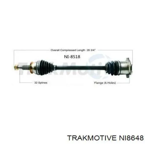 391004GB0A Nissan/Infiniti Полуось передняя, правая